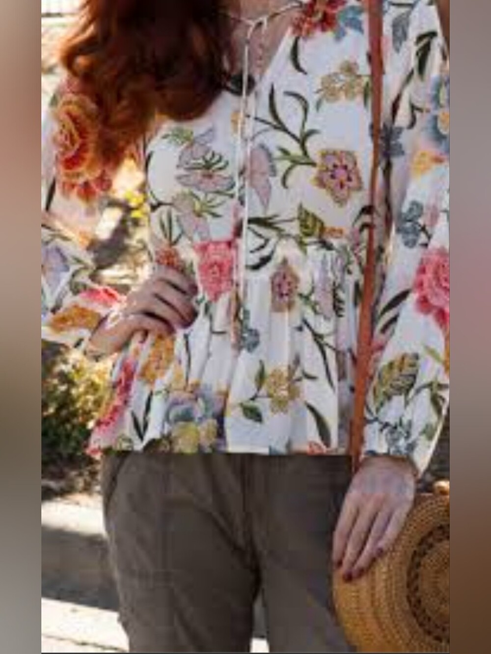 Ann Taylor Loft Poppy Floral Blouse Size S - Picture 3 of 11